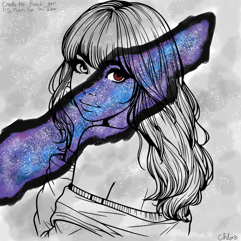 realistic girl with bangs looking over her shoulder