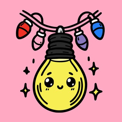 small bulb of a garland