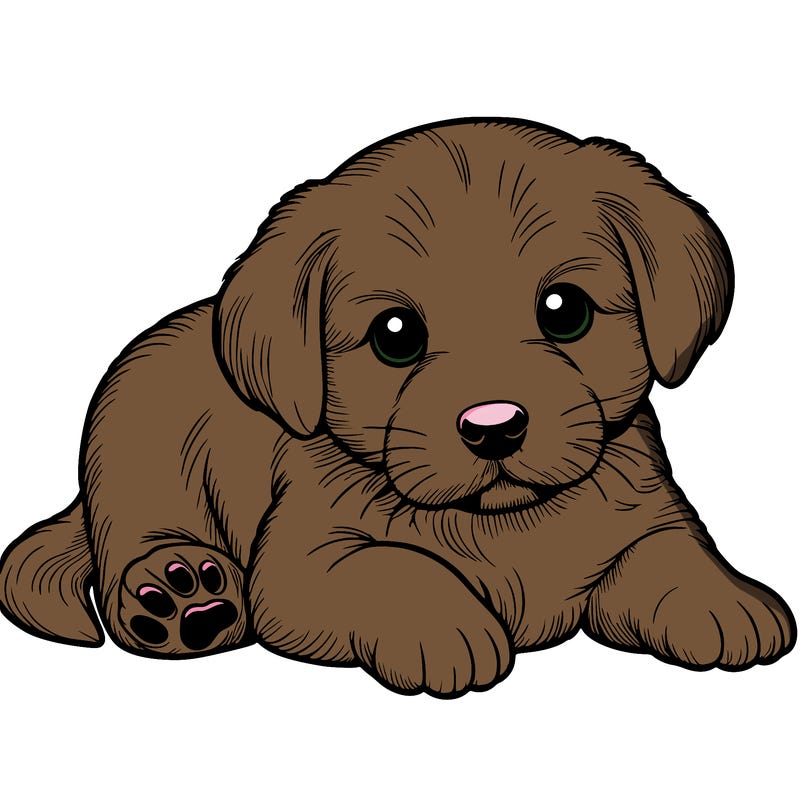 a cute realistic puppy