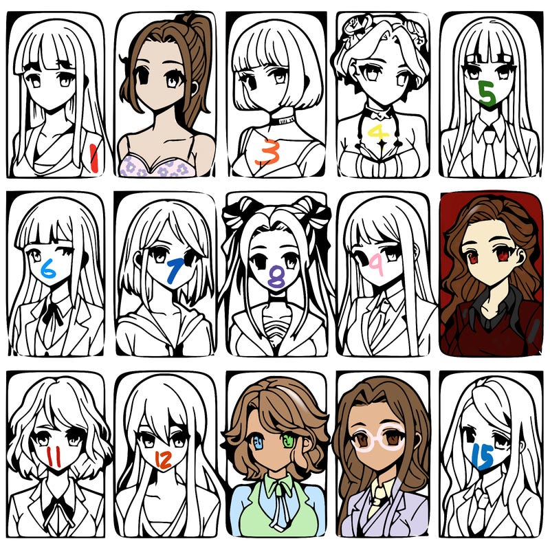 girls that look diffrent anime