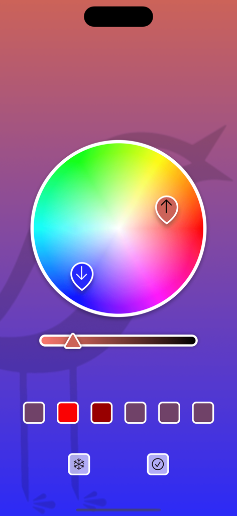 Interactive color wheel tool for personalizing greeting card designs