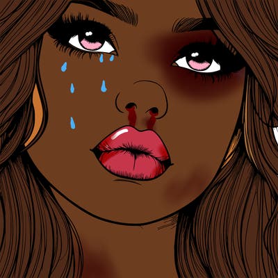 really realistic girl with lips