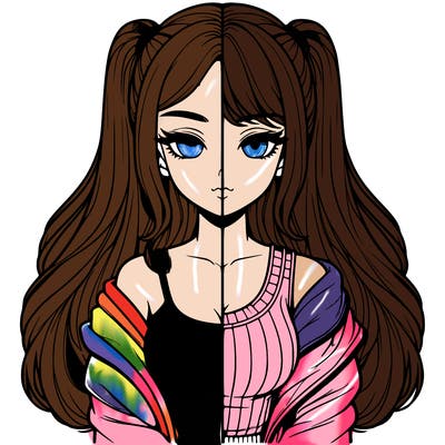 realistic girl split