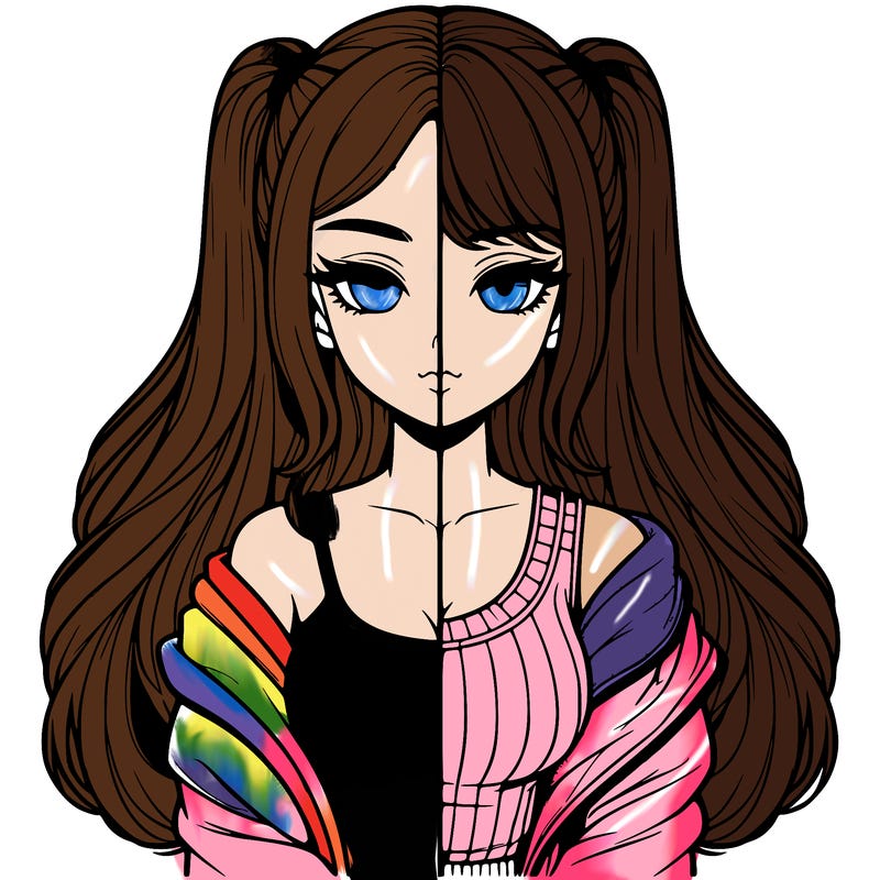 realistic girl split