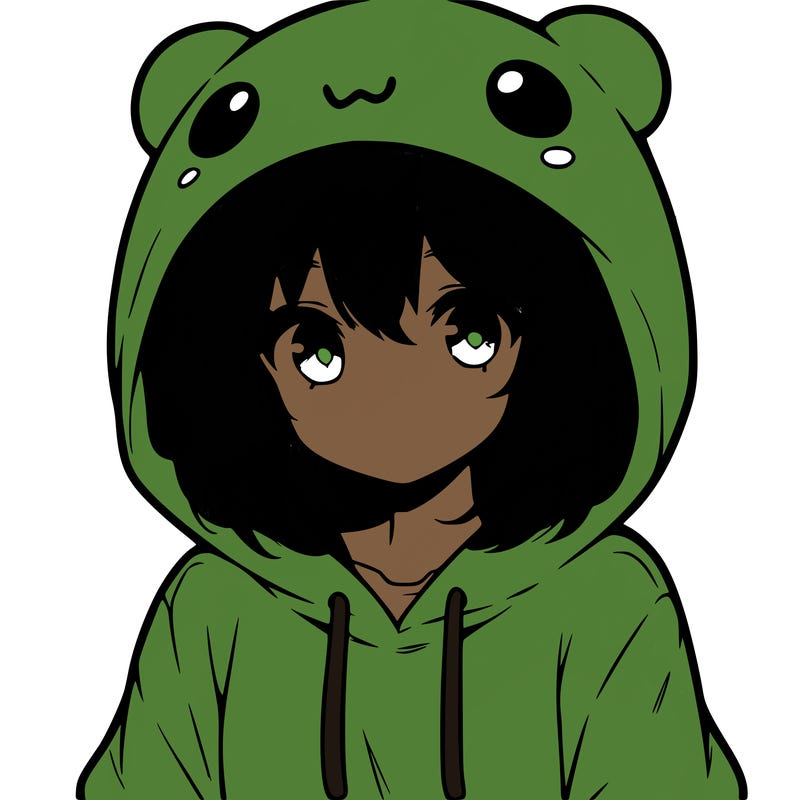 anime cute girl with hoodie
