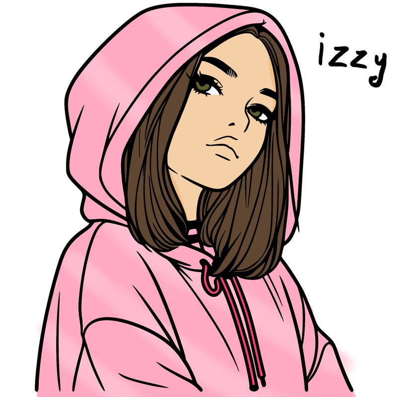 a realistic girl in a hoodie