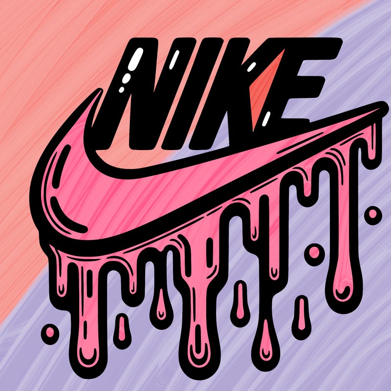 dripping nike logo
