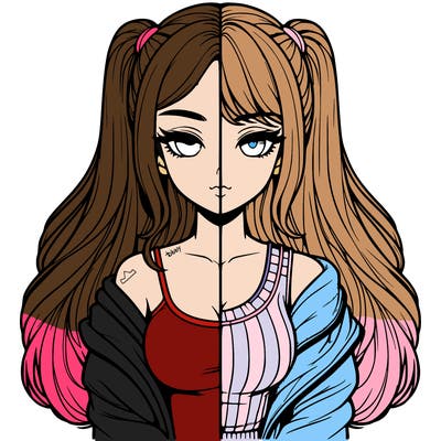 realistic girl split