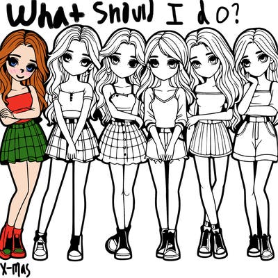 a group of girls realistic