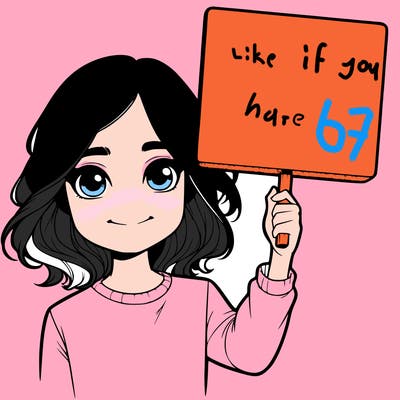 realistic girl holding up a sign