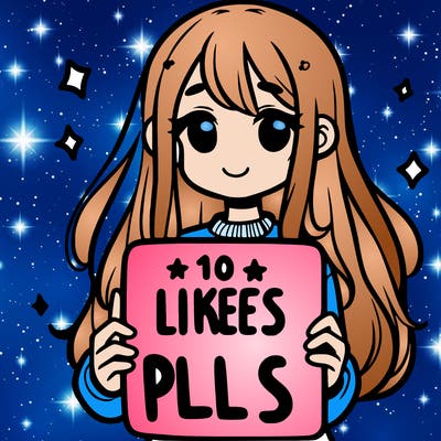 girl holding a sign that says 10 likes pls