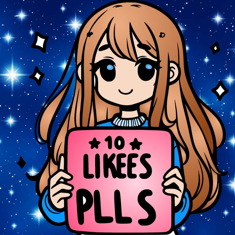 girl holding a sign that says 10 likes pls