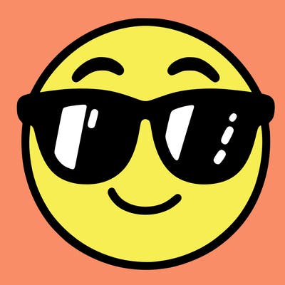 emoji with sunglasses