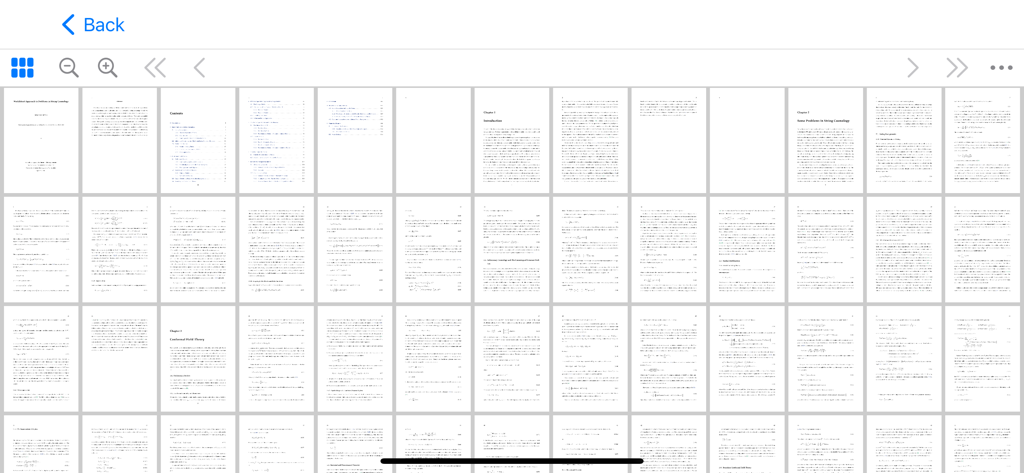 Texifier : LaTeX editor - Grid overview of multiple typeset pages of an academic document in the Texifier LaTeX editor