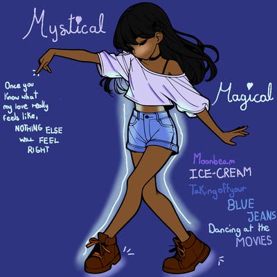 realistic girl danceing