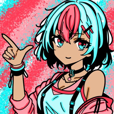 an anime girl who looks cool