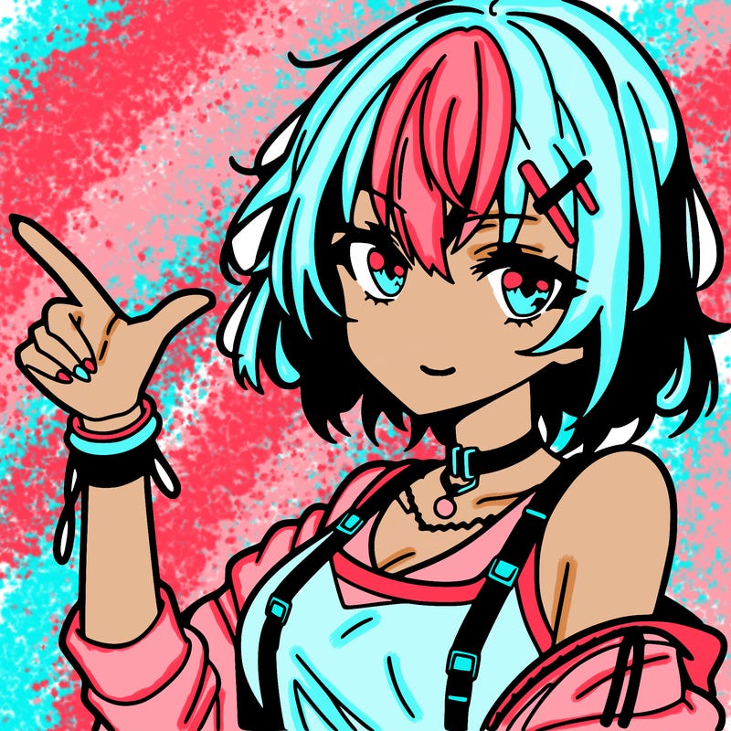 an anime girl who looks cool