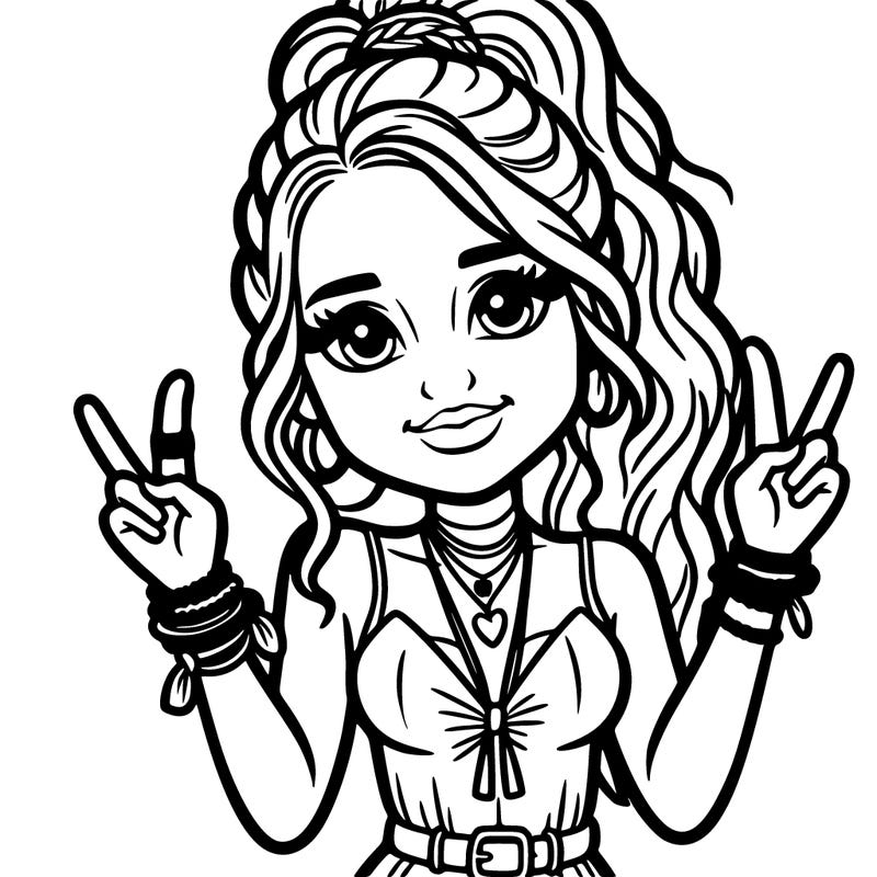 realistic taylor swift with friendship bracelets on