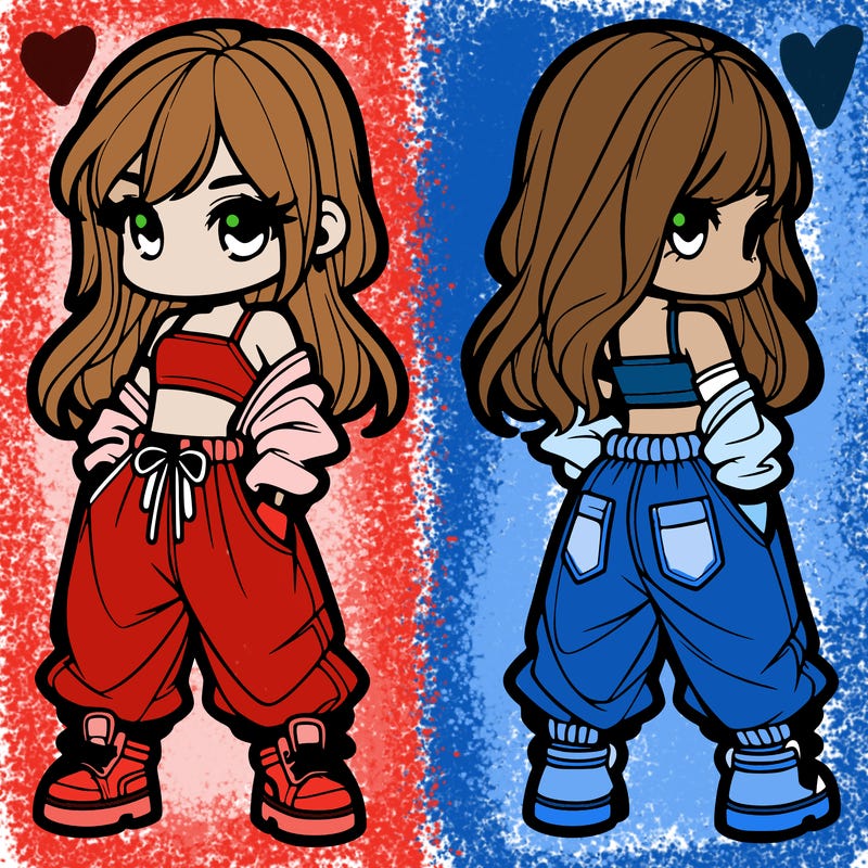 girl in crop top and baggy pants