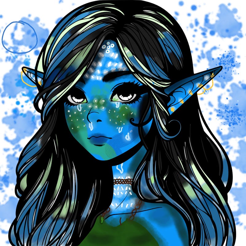 elf girl realistic dark fantasy