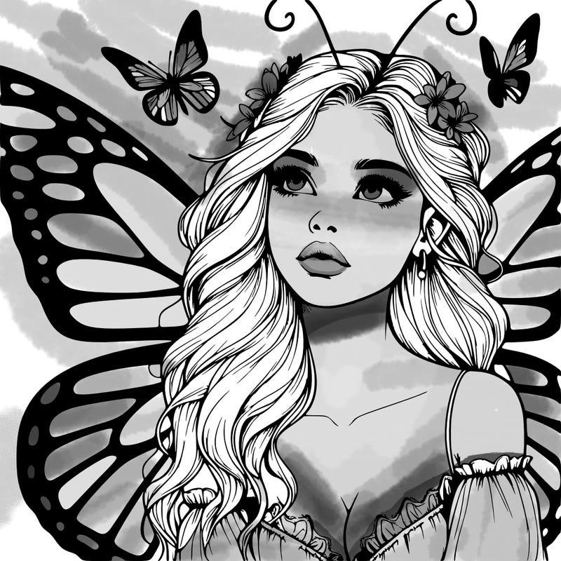 butterfly fairy realistic girl