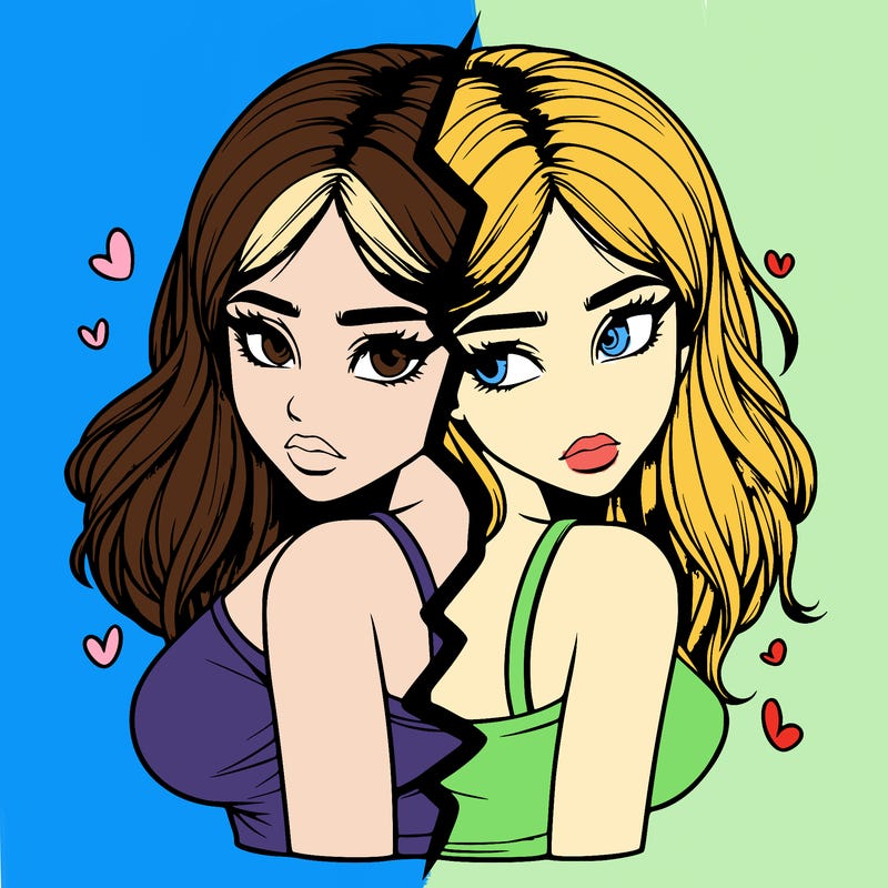 realistic girl split