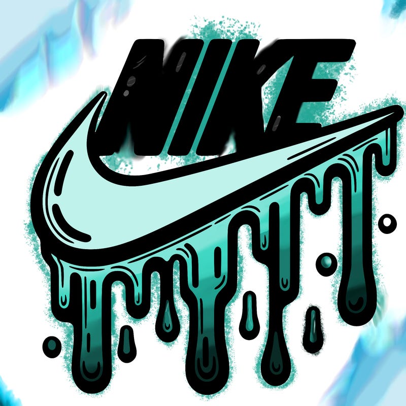 dripping nike logo