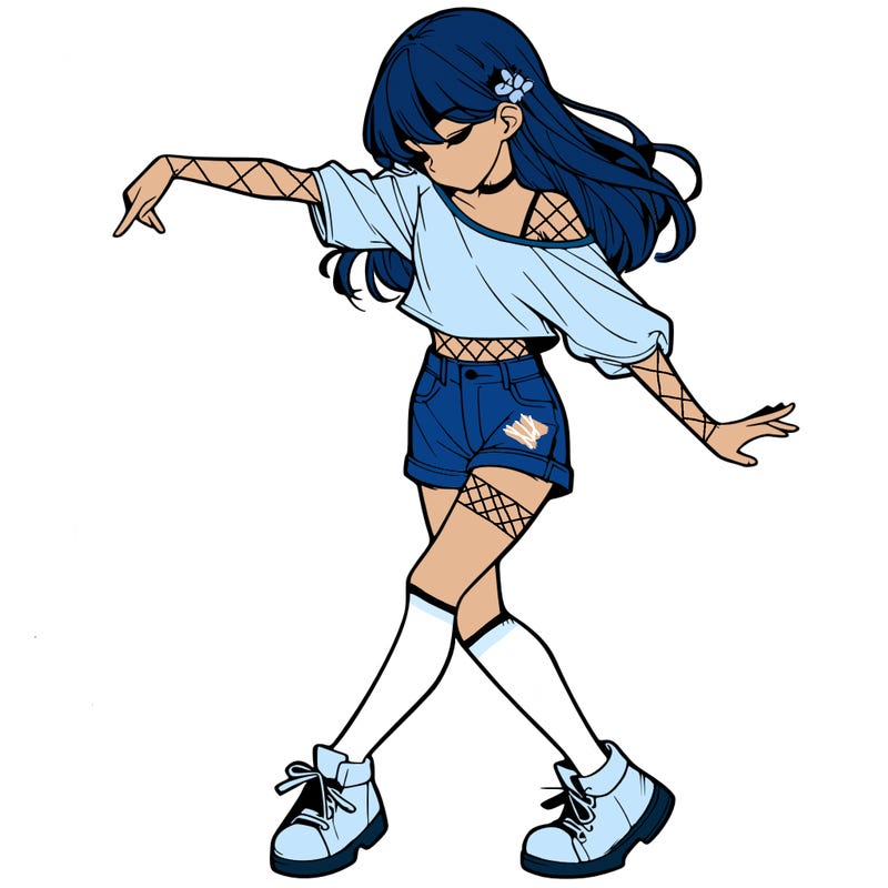 realistic girl danceing