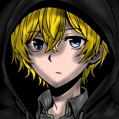 anime guy in hoodie