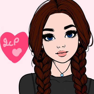 realistic girl with braids