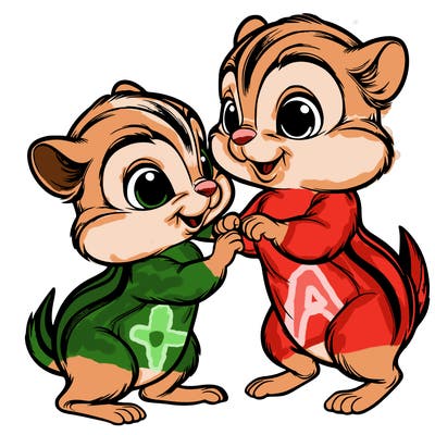 two tamias playing together while they stand up realistic