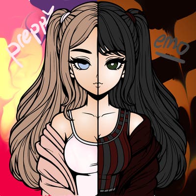 realistic girl split