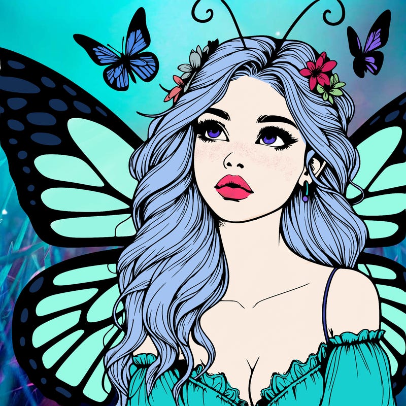 butterfly fairy realistic girl