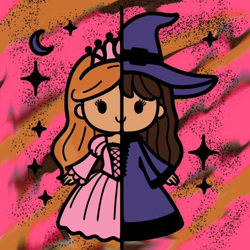 split princess and witch