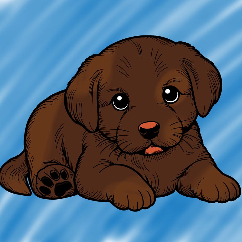 a cute realistic puppy