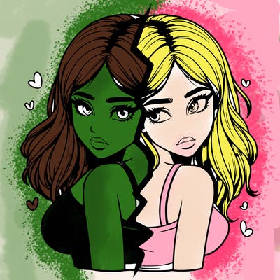 realistic girl split