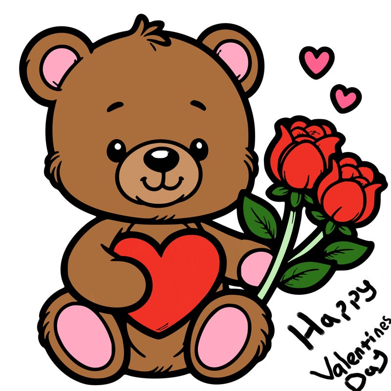 teddy bear a holding heart