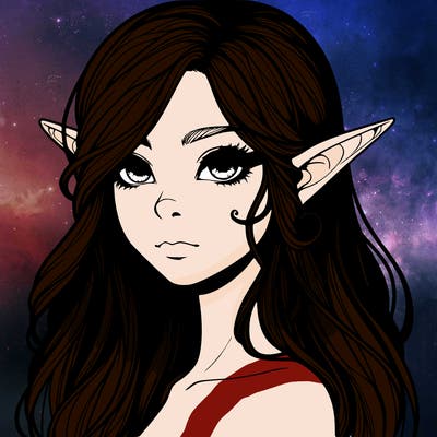 elf girl realistic dark fantasy