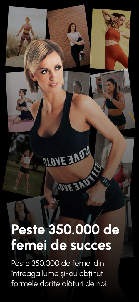 Fitness Mama - Collage of women performing various fitness exercises as part of the Fitness Mama community of over 350000 women.