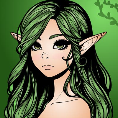 elf girl realistic dark fantasy