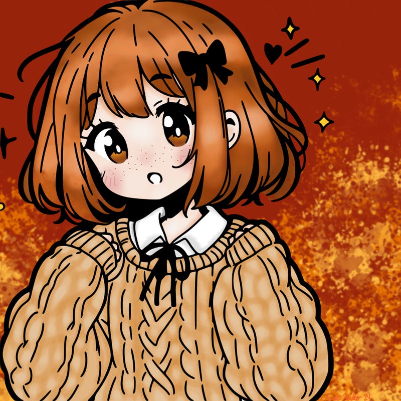 manga girl (kawaii) in sweater