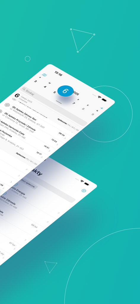 FarmaProm - FarmaProm mobile app interface for planning pharmacy visits and managing sales reports