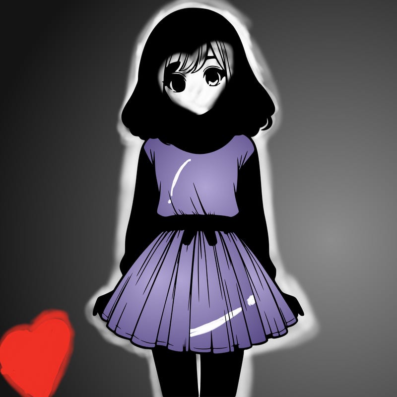 realistic girl with a skirt on