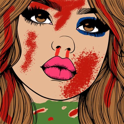 really realistic girl with lips