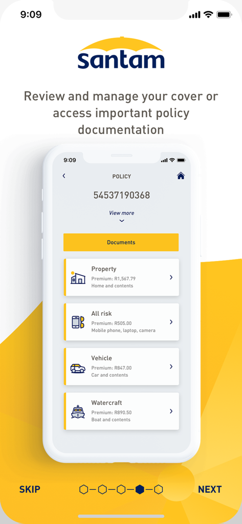 Santam app - Finance App | MWM