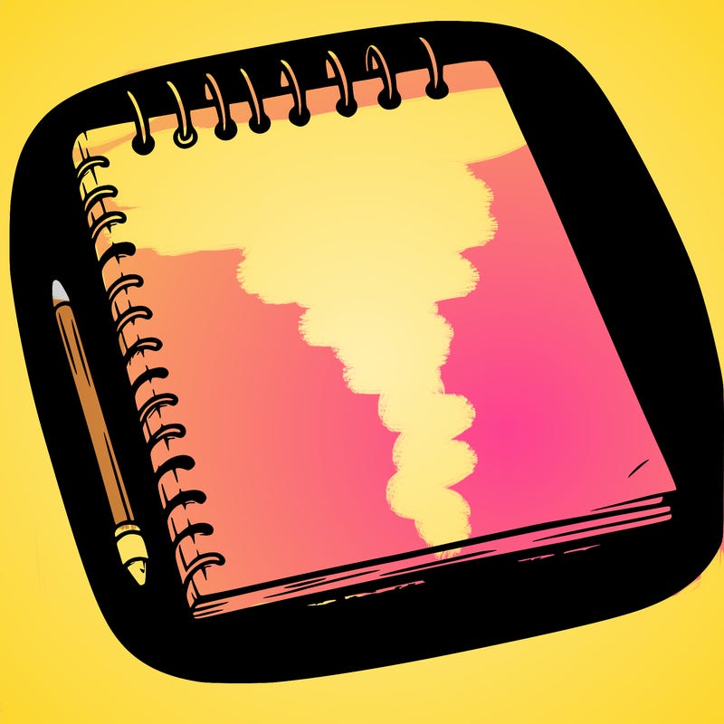 a blank sketch pad