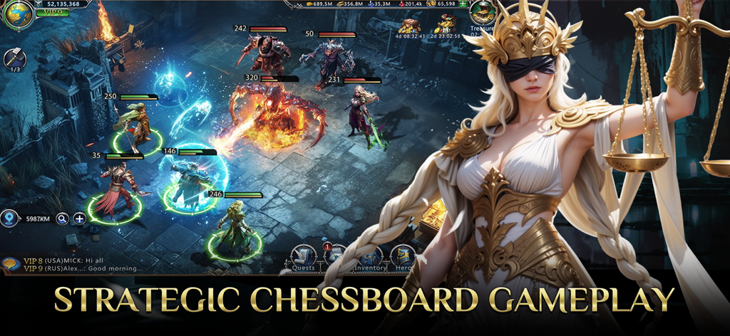 War and Magic: Kingdom Reborn - War and Magic Kingdom Reborn strategic chessboard battle gameplay with fantasy heroes