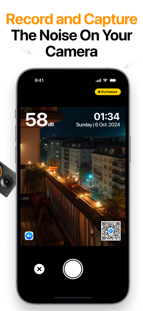 SpeakerTools: Sound Toolkit - Decibel meter overlay on camera for noise event logging