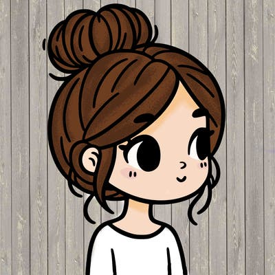 girl with bun in her hair.