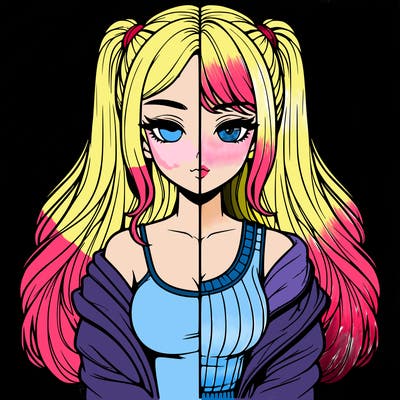 realistic girl split